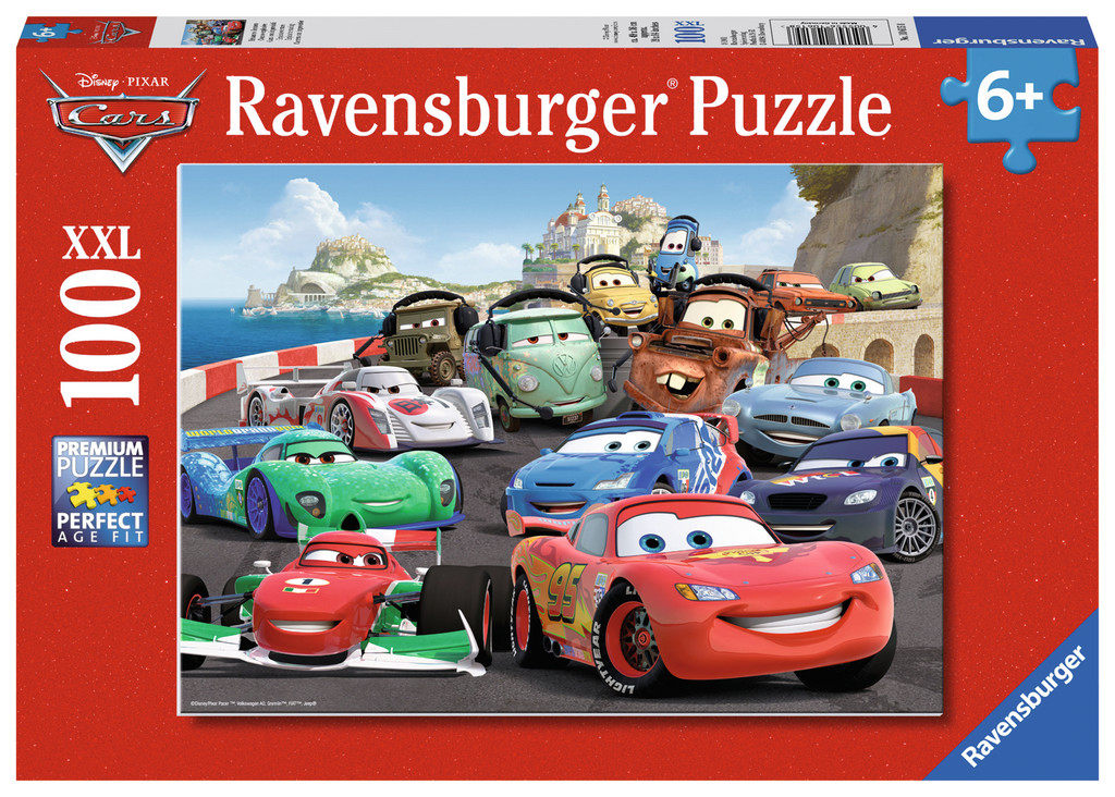 睿思Ravensburger迪士尼碰撞赛车100片德国进口拼图儿童益智玩具