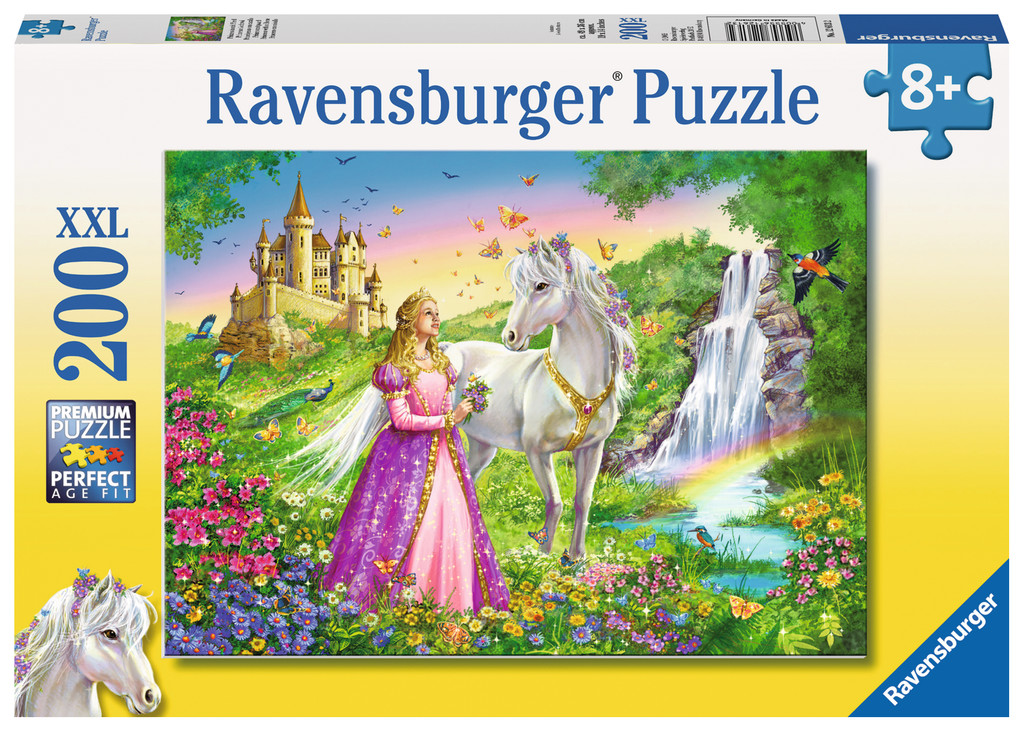 睿思Ravensburger公主与马200片德国进口拼图儿童益智玩具8+潮玩