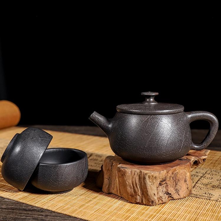 建水紫陶茶壶礼盒套装送人更有面