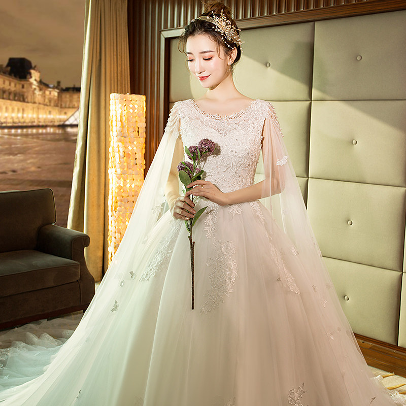 花边圆领婚嫁婚纱2019新款新娘长拖尾梦幻欧式奢华个性大气婚纱店|ruв категории Женская одежда, Cвадебные платья, свадебное платье - от Buy2taobao.com для оказания профессиональной услуги покупки агента Taobao