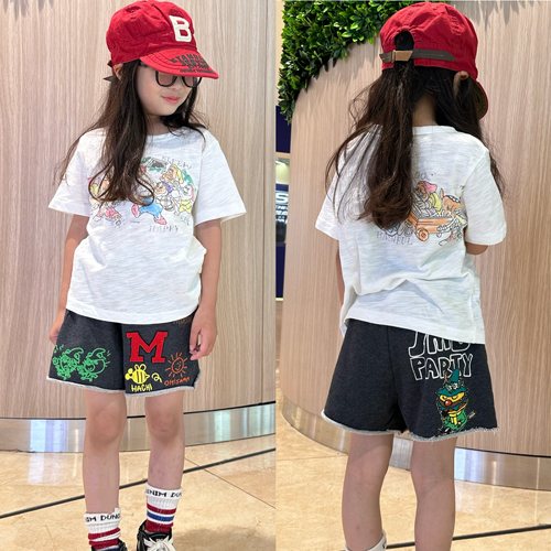 日系dd男女童小矮人T恤