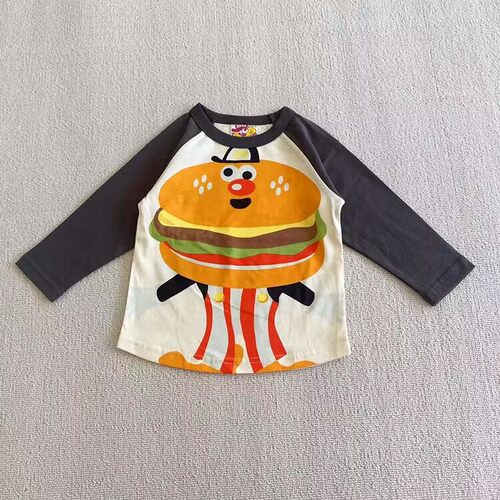 jam童装日系卡通大汉堡印花T恤