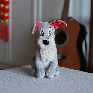 迪尼单经典动画小姐与流浪汉雪纳瑞公仔狗狗玩偶做工精致毛绒玩具