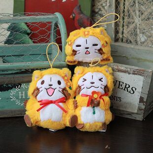 日单世界名作剧场浣熊拉斯卡尔公仔毛绒小挂件女生钥匙扣背包挂饰