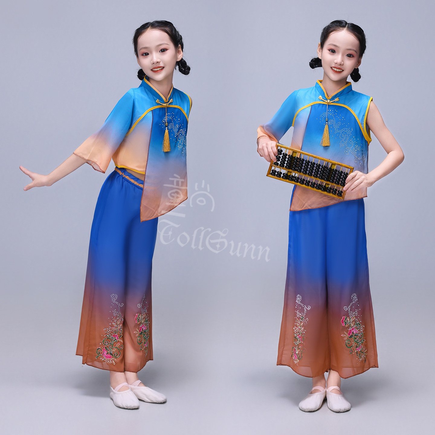 小算盘舞蹈服儿童古典舞演出服装