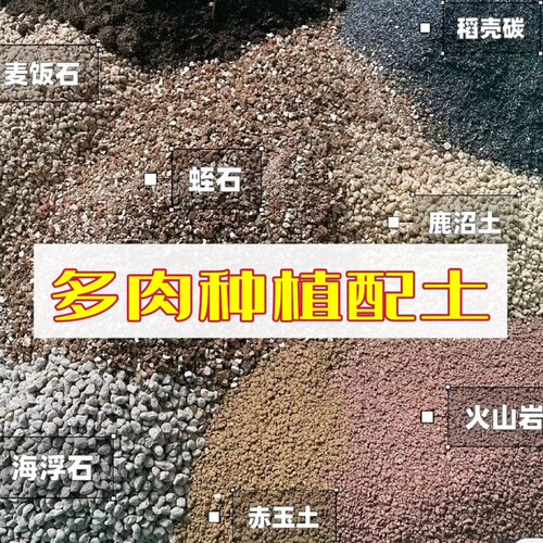 多肉土彩虹石麦饭石珍珠火山岩