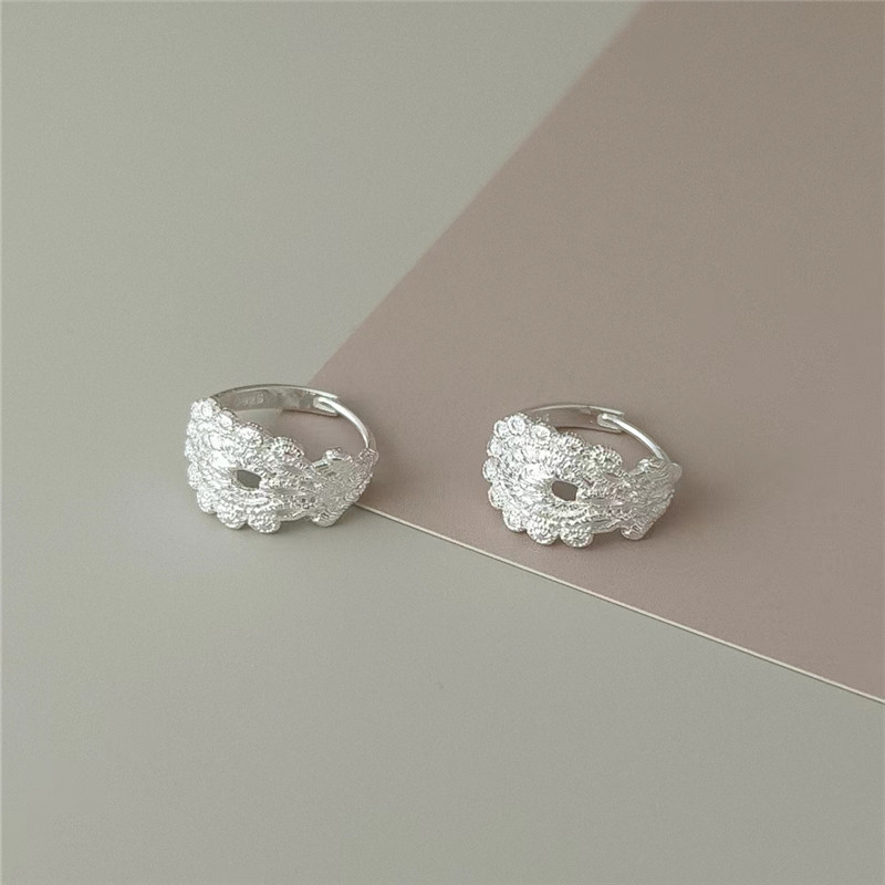 法式浪漫纯银女温柔甜美耳环