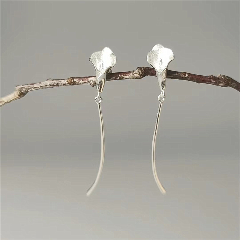 纯银优雅女耳钉文艺复古设计师