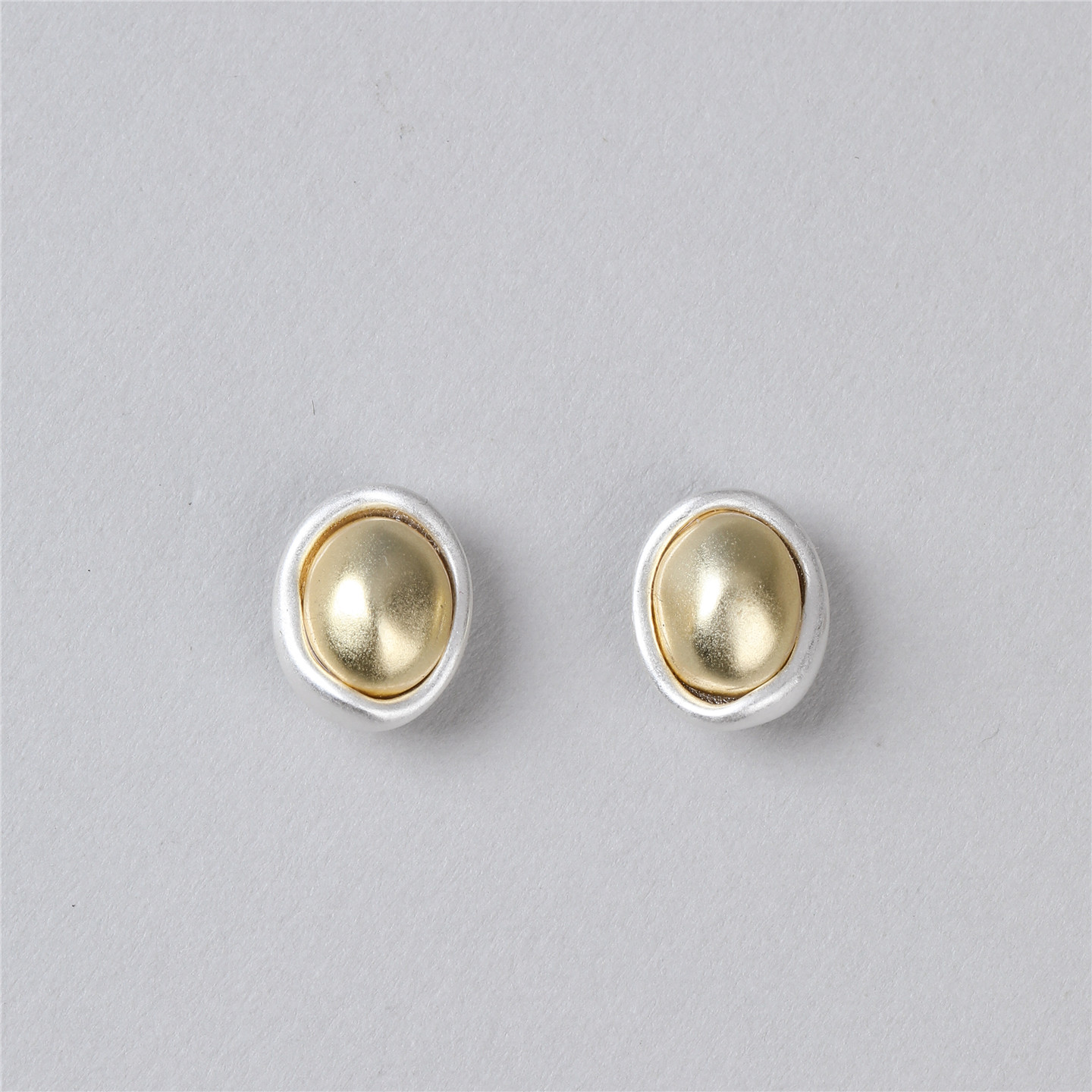 梵灵S925纯银夹心糖耳钉极简日常