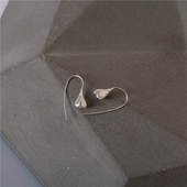 梵灵小巧精致木兰花耳钉小众设计耳环S925纯银清冷感文艺复古