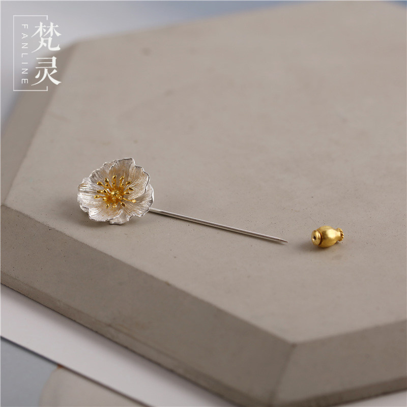 梵灵原创设计胸针925纯银新中式