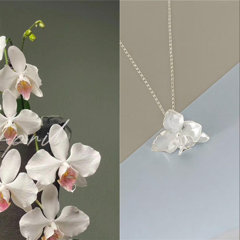 梵灵纯银仙女系蝴蝶兰项链