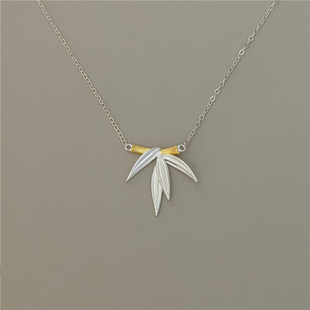 梵灵小众设计师款 文艺复古 月影竹息项链S925纯银新中式