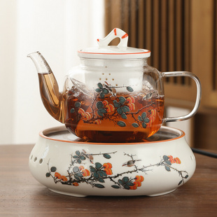 中式煮茶壶专用电陶炉迷你茶炉光波磁炉玻璃养生壶花茶泡茶器国潮