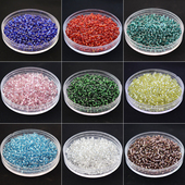 串珠手工diy材料彩色玻璃珠子流苏发簪服装 辅料饰品配件米珠散珠