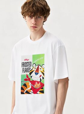KITH treats卡通动漫印花短袖T恤白色圆领百搭休闲男女情侣上衣潮