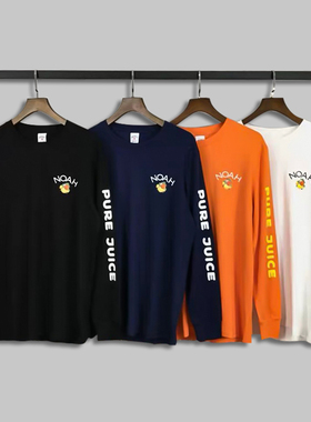defans Noah Pure Juice LS Tee水果Logo长袖t恤男女情侣圆领潮牌