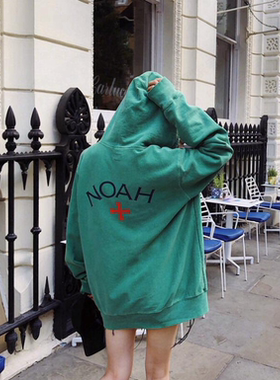 NOAH初代十字加厚开衫外套水洗做旧蜡染拉链连帽卫衣男女情侣款