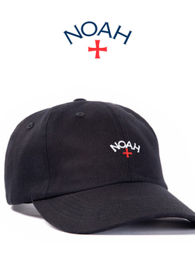 noah风格帽子十字刺绣鸭舌帽欧美高街头纯色弯檐沿帽百搭简约帽子