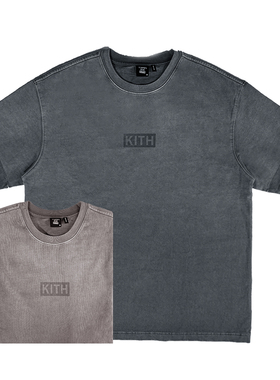 defans 25ss KITH KSUBI Tate联名BOX LOGO重水洗做旧男女短袖T恤