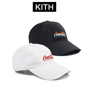 defans美潮街头kith联名刺绣硬顶弯檐帽简约百搭棒球帽鸭舌帽