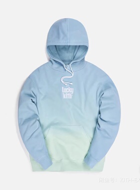 KITH LUCKY CHARMS刺绣洗水圣诞宽松渐变色男女套头卫衣情侣帽衫
