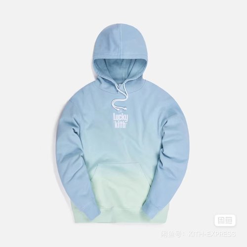 渐变kith街头帽衫宽松卫衣