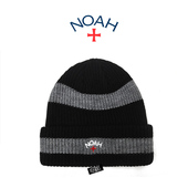 条纹毛线帽男十字刺绣针织冷帽 defans 女 LOGO BEANIE noah CORE