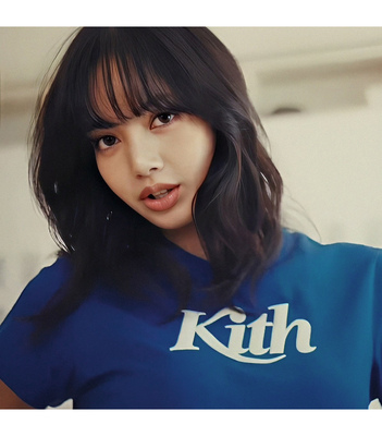 Lisa同款修身发泡印花高腰短款