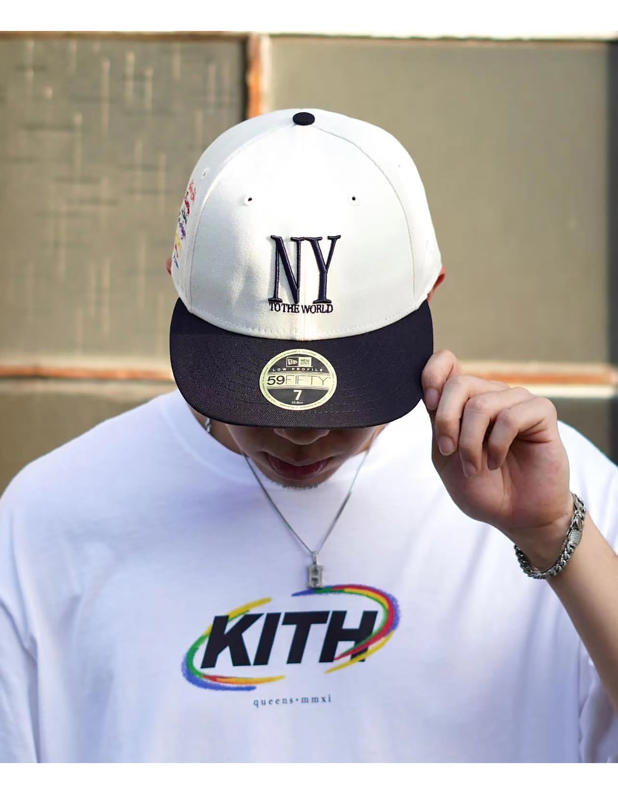 KITH SPRIAL VINTAGE TEE水洗做旧复古印花T恤男圆领字母印花短袖 男装 T恤 原图主图