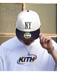 TEE水洗做旧复古印花T恤男圆领字母印花短袖 KITH SPRIAL VINTAGE