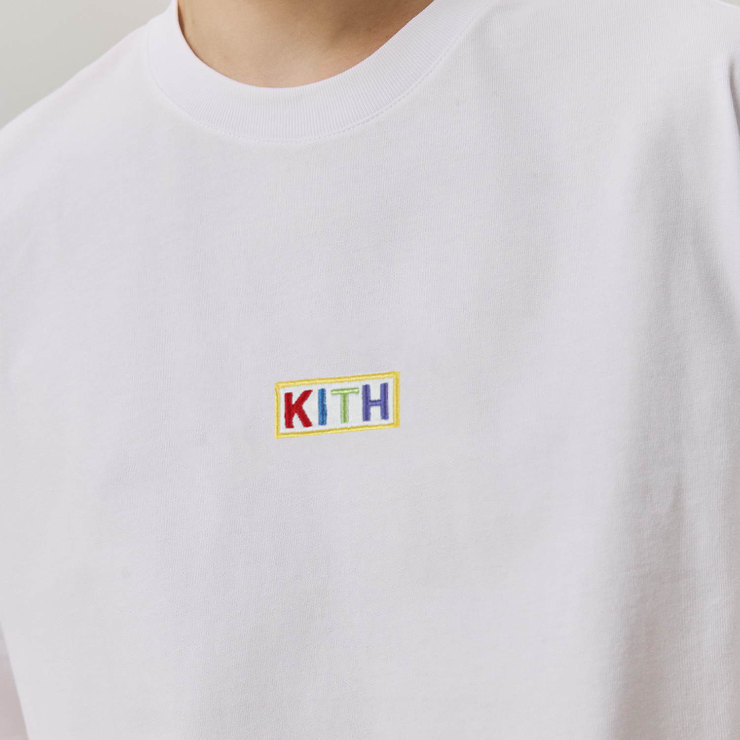 KITHbox彩色字母刺绣短袖