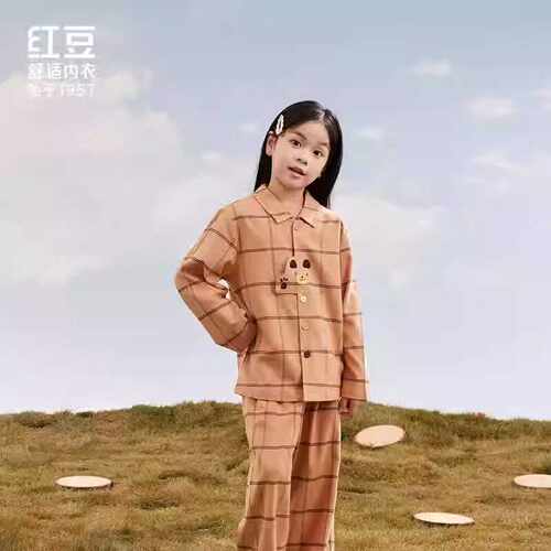 红豆居家纯棉磨毛家居服套装
