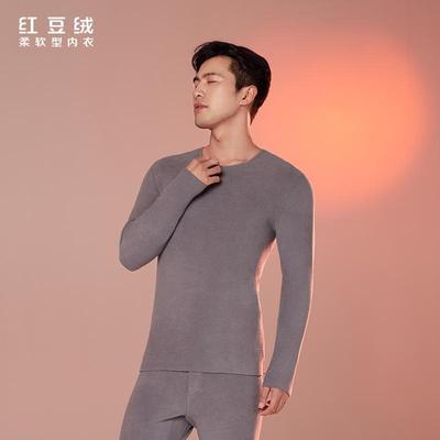 红豆居家暖阳羊毛绒系列男女士羊毛绒发热圆领内衣套装EN511-508