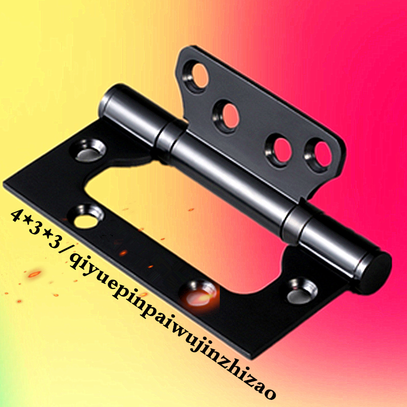 拥固黑色不锈钢合页4寸加厚折叠门铰链子母轴承合页普通型免开槽