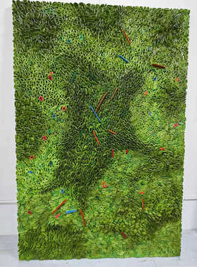 实物布雕家居立体装饰画高级感