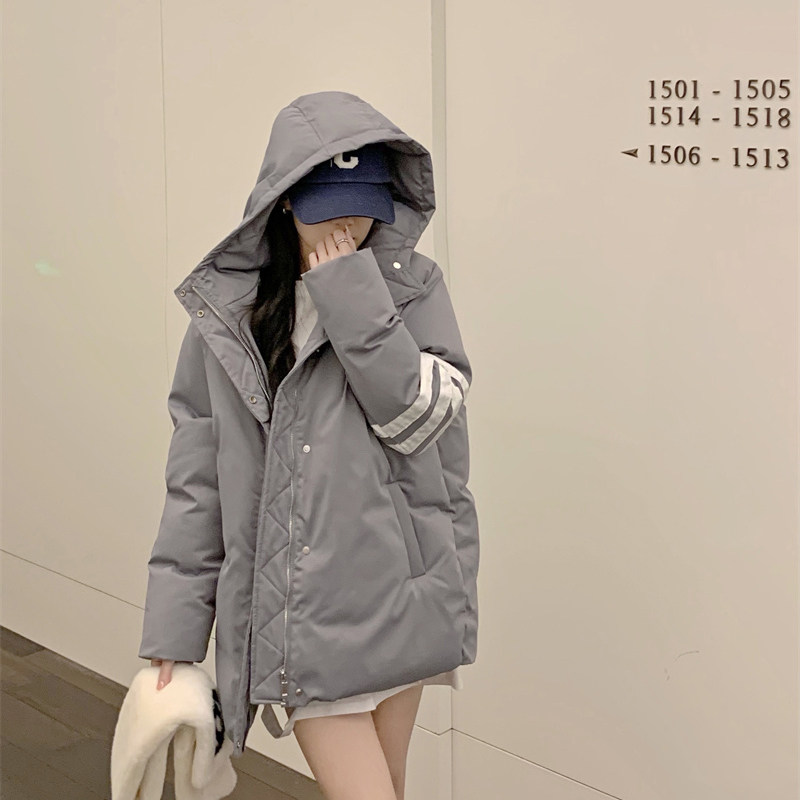 连帽面包服女港味宽松休闲上衣