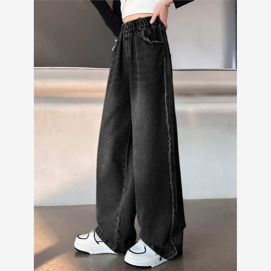 女孩的天鹅绒加厚阔腿裤2