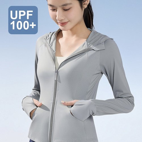 lulu同款显瘦防晒衣UPF100+女夏冰丝防晒服长袖连帽户外运动跑步