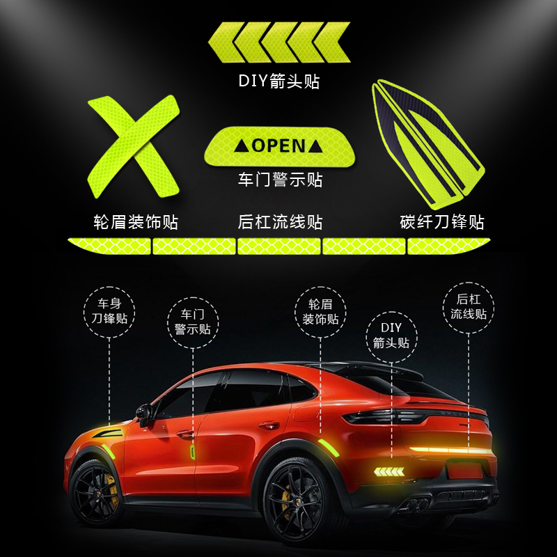 Diamonds automobile trunk Reflective paste Tail box Strip Sticker body decorate Nick Occlusion Warning Stickersin the Car/Articles/Fitting/Refit , Auto Exterior Accessories/Installation and decoration/Protect , Auto Exterior Accessories , Car decoration stickers  category - from Buy2taobao.com to provide professional Taobao agent buy service