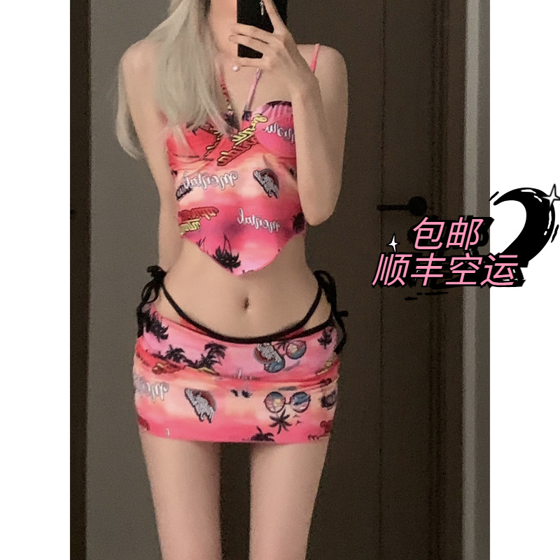 热带美式印花超hot比基尼