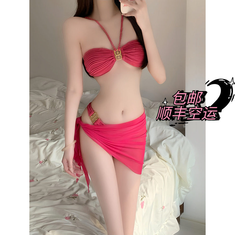 mosricci泰国度假沙滩性感大牌设计感比基尼分体泳衣女小胸显摆