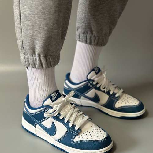 耐克Nike Dunk Low牛仔蓝白蓝复古休闲低帮男子滑板鞋 DV0834-101