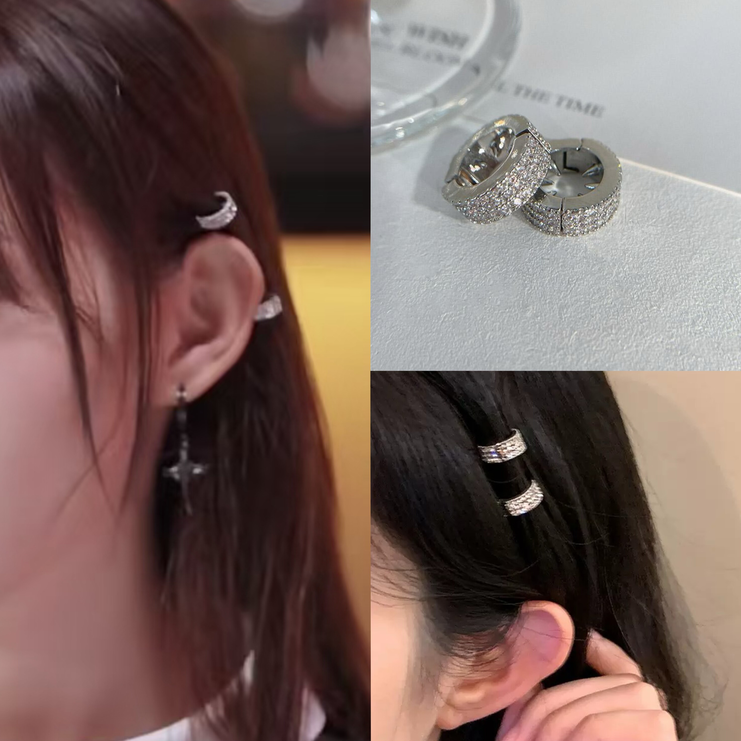 痞幼王一迪同款镶钻脏辫发扣ins超火嘻哈女编发神器闪钻刘海发饰