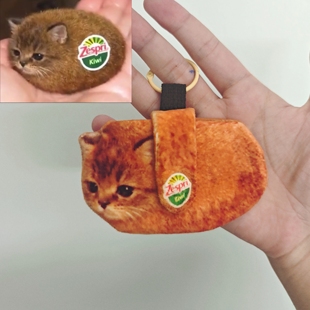 可爱毛绒小猫包创意零钱包宠物定制包包送闺蜜礼物创意零钱包