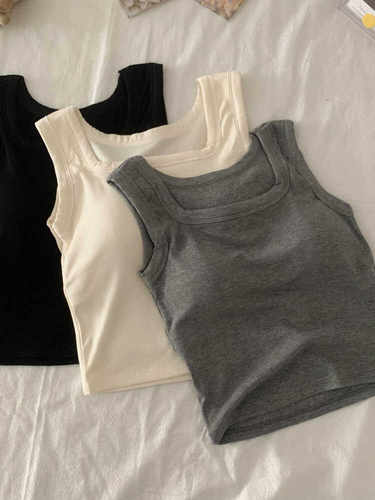 外穿内搭舒适带胸垫背心2024新款