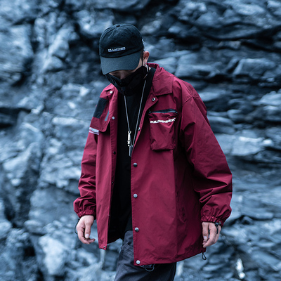 killwinner翻领秋冬宽松街头夹克