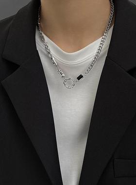 男士脖子挂件太钢细款项链男钛航