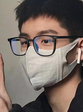 素颜眼镜框无镜片的男生男士男款空没有眼睛框镜架男黑色眼眶框架