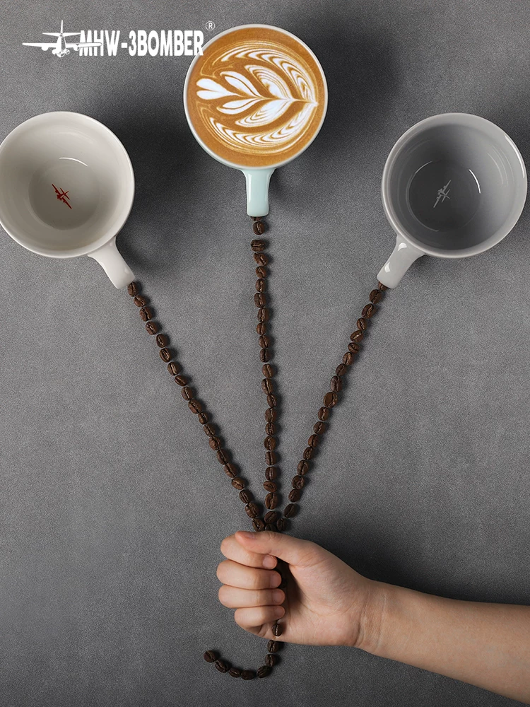 MHW-3BOMBER bombers coffee cup Mars Mars Cup ceramic cup with iron cup pull flower cup 300ml